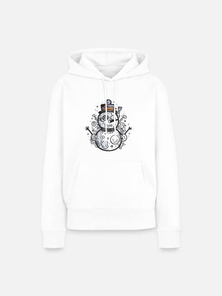 Schneemann - Frauen Premium Bio Hoodie - Weiß