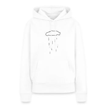Cloud, Nature, Rain - Women’s Premium Organic Hoodie - white - Front - Julia (174cm)