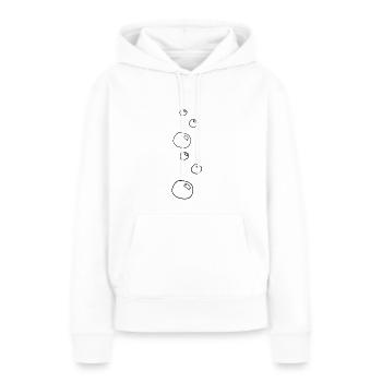 Seifenblasen kreise formen wasser form - Frauen Premium Bio Hoodie - Weiß - Vorne - Julia (174cm)