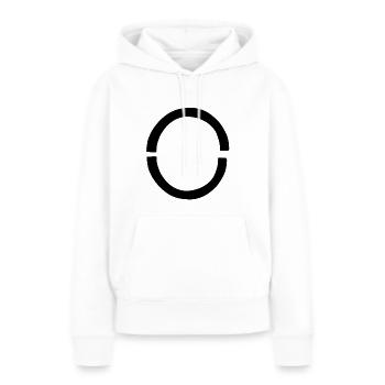 zwei bogen form symbol formen - Frauen Premium Bio Hoodie - Weiß - Vorne - Julia (174cm)