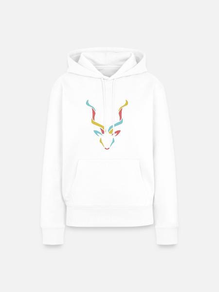 Farbiger Kudu - Frauen Premium Bio Hoodie - Weiß
