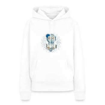 Le robinet - Sweat à capuche Premium bio Femme - blanc - Devant - Julia (174cm)