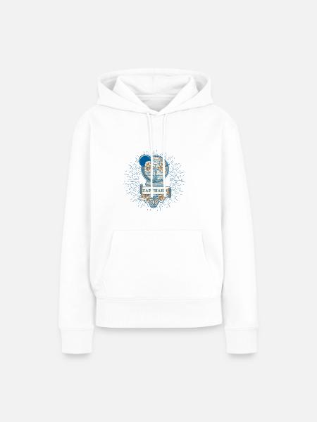 Der Zapfhahn Bierspruch - Frauen Premium Bio Hoodie - Weiß