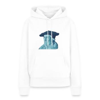 100 Deutsche Mark (Grandpa Edition) - Sweat à capuche Premium bio Femme - blanc - Devant - Julia (174cm)