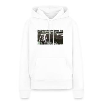 Art-4 Beach - Frauen Premium Bio Hoodie - Weiß - Vorne - Julia (174cm)