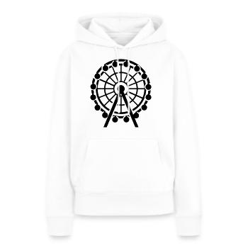 Grande roue - Sweat à capuche Premium bio Femme - blanc - Devant - Julia (174cm)