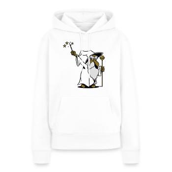 Baguette baguette Assistant - Sweat à capuche Premium bio Femme - blanc - Devant - Julia (174cm)