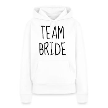 Mariage Amour Marié Mariée EJG EVJF Mari Femme - Sweat à capuche Premium bio Femme - blanc - Devant - Julia (174cm)