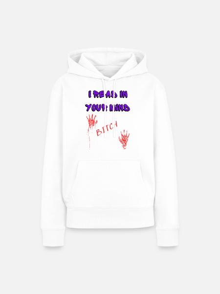 , ich lese deine Gedanken - Frauen Premium Bio Hoodie - Weiß