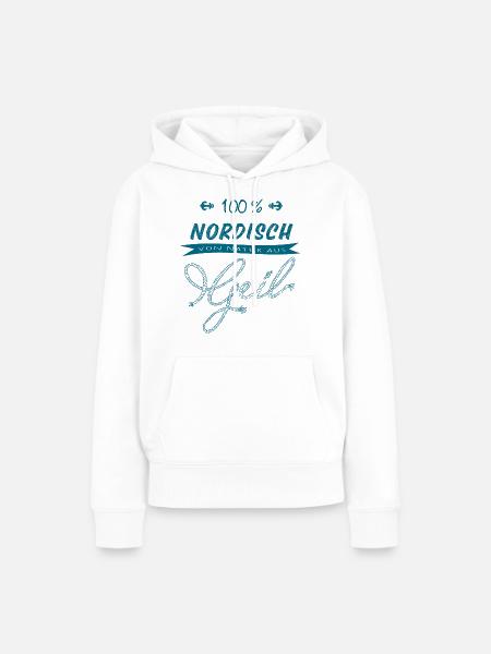 100 Prozent nordisch - Frauen Premium Bio Hoodie - Weiß