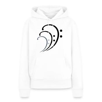 3 Clé de Musique de Fa Trois Notes de Musique Notes de Musique - Sweat à capuche Premium bio Femme - blanc - Devant - Julia (174cm)
