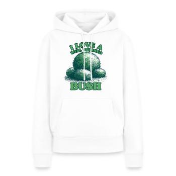 J’aime un buisson bien taillé - Sweat à capuche Premium bio Femme - blanc - Devant - Julia (174cm)