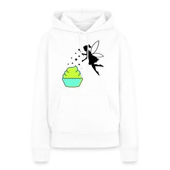 Frais d’arriéré - Sweat à capuche Premium bio Femme - blanc - Devant - Julia (174cm)