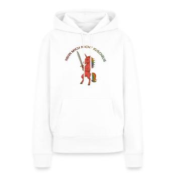 Nicht Kuschelig - Frauen Premium Bio Hoodie - Weiß - Vorne - Julia (174cm)