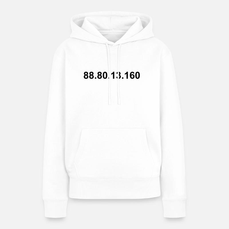IP wikileaks .80.13.160 - Sweat à capuche Premium bio Femme - blanc