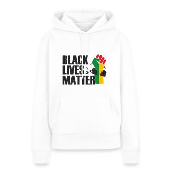 Juneteenth Day 1865, Black Lives Matter - Sweat à capuche Premium bio Femme - blanc - Devant - Julia (174cm)