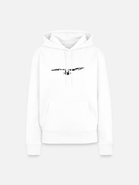 Owl - Frauen Premium Bio Hoodie - Weiß
