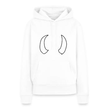 Symbole des cornes de corne - Sweat à capuche Premium bio Femme - blanc - Devant - Julia (174cm)
