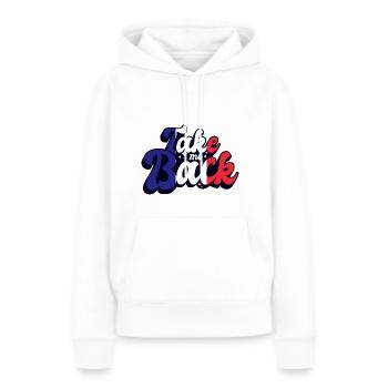 Drapeau de la France Drapeau français du mal du pays - Sweat à capuche Premium bio Femme - blanc - Devant - Julia (174cm)