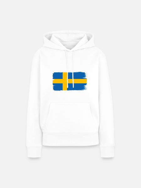 Schweden Flagge Skandinavien Schwedische Fahne - Frauen Premium Bio Hoodie - Weiß
