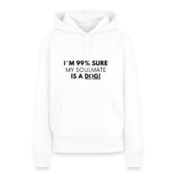 Hunde - I love dogs - Hundeliebe - Hundeliebhaber - Frauen Premium Bio Hoodie - Weiß - Vorne - Julia (174cm)