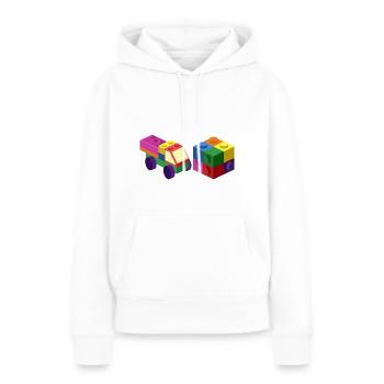 Master Builder Brick master Block Cub Car Toys Papa - Sweat à capuche Premium bio Femme - blanc - Devant - Julia (174cm)