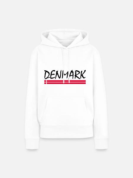 Dänemark - Frauen Premium Bio Hoodie - Weiß