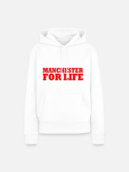MANCHESTER - Frauen Premium Bio Hoodie - Weiß