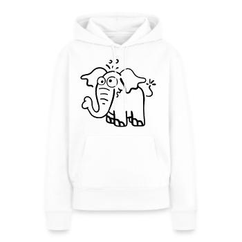 Knuffiger Elefant - Frauen Premium Bio Hoodie - Weiß - Vorne - Julia (174cm)