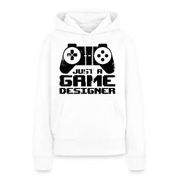Juste un concepteur de jeu - Sweat à capuche Premium bio Femme - blanc - Devant - Julia (174cm)