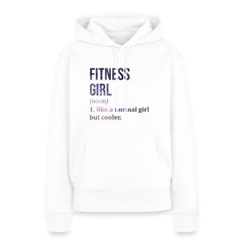 Fitness Fitness Fitness - Frauen Premium Bio Hoodie - Weiß - Vorne - Julia (174cm)