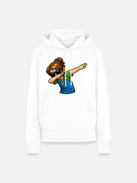 Dabbing Kindergärtnerin - Frauen Premium Bio Hoodie - Weiß