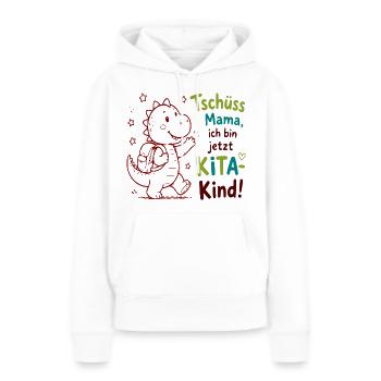 Kita Abschied Drachenfreund - Frauen Premium Bio Hoodie - Weiß - Vorne - Julia (174cm)