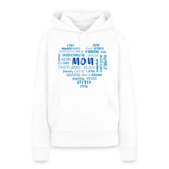 Meilleures qualités de mère et qualités de maman - Sweat à capuche Premium bio Femme - blanc - Devant - Julia (174cm)