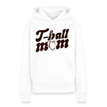Retro Maman Joueuse De T-Ball Fan De Baseball - Sweat à capuche Premium bio Femme - blanc - Devant - Julia (174cm)