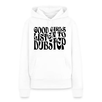 Filles Écoutent De La Dubstep Musique - Sweat à capuche Premium bio Femme - blanc - Devant - Julia (174cm)