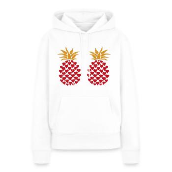 Sexy Frauen Ananas Brüste T-Shirt Lustiges Design - Frauen Premium Bio Hoodie - Weiß - Vorne - Julia (174cm)