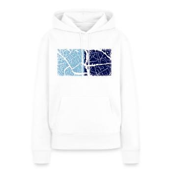 Dublin (Comté) - Sweat à capuche Premium bio Femme - blanc - Devant - Julia (174cm)