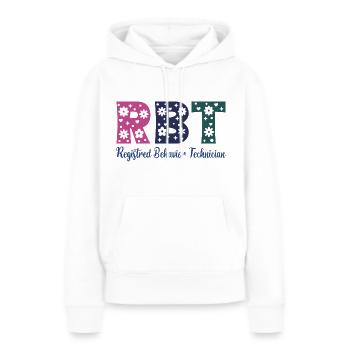 Zertifizierter Verhaltenstechniker - Frauen Premium Bio Hoodie - Weiß - Vorne - Julia (174cm)