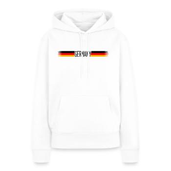Drapeau de l'Allemagne / Bannière 007 - Sweat à capuche Premium bio Femme - blanc - Devant - Julia (174cm)
