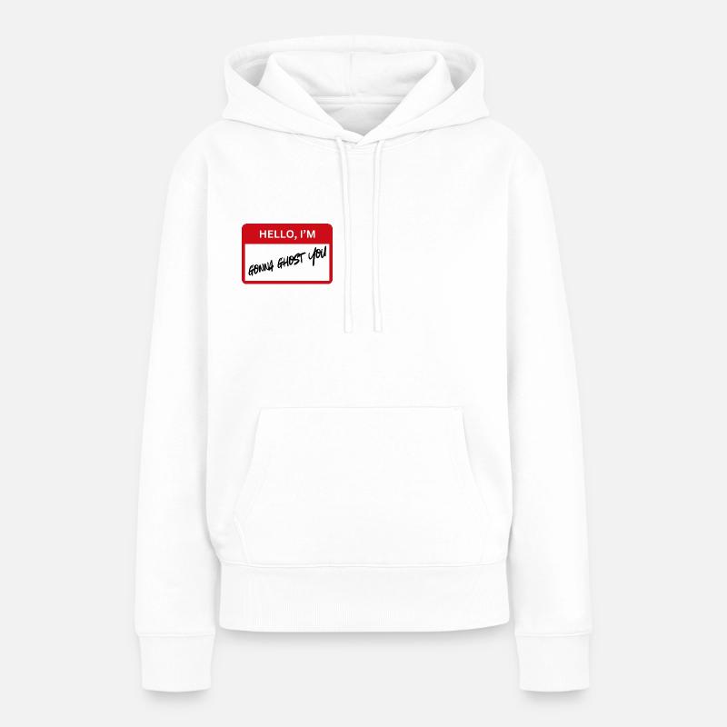 Fantôme - IRONIQUE - Sweat à capuche Premium bio Femme - blanc