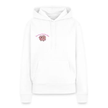 Moo Deng Fanclub - Frauen Premium Bio Hoodie - Weiß - Vorne - Julia (174cm)