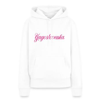 jugoslovenka - Frauen Premium Bio Hoodie - Weiß - Vorne - Julia (174cm)