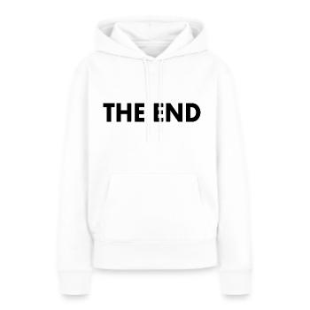 The end - Frauen Premium Bio Hoodie - Weiß - Vorne - Julia (174cm)