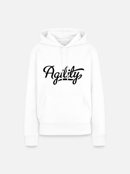 Agility - Frauen Premium Bio Hoodie - Weiß