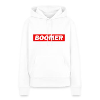 Boomer - Frauen Premium Bio Hoodie - Weiß - Vorne - Julia (174cm)