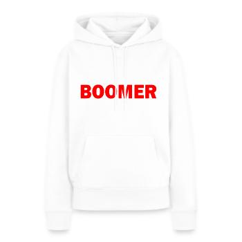 Boomer - Frauen Premium Bio Hoodie - Weiß - Vorne - Julia (174cm)