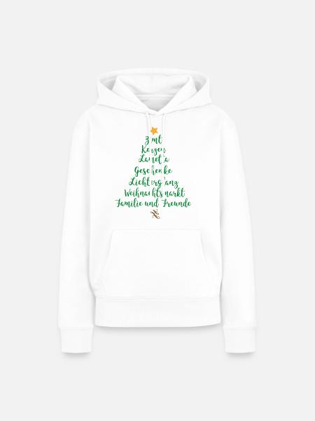 Weihnachten - Frauen Premium Bio Hoodie - Weiß