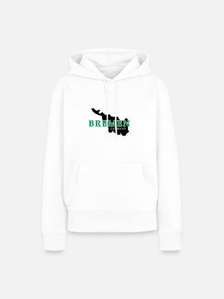 Bremen - Frauen Premium Bio Hoodie - Weiß