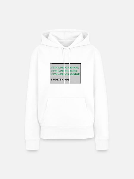 Computer - Frauen Premium Bio Hoodie - Weiß